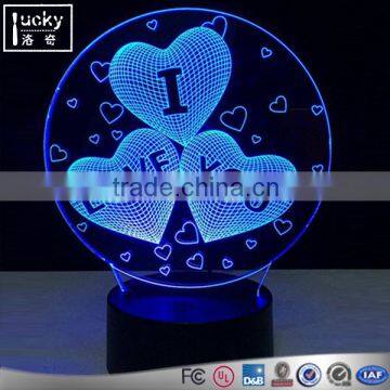 Colorful I Love You Decorative 3D Desk Lamp Acrylic Night Light photo-4