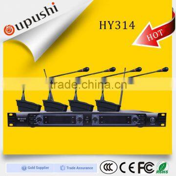 4 Channel gooseneck mic wireless conference high quality wireless microphone