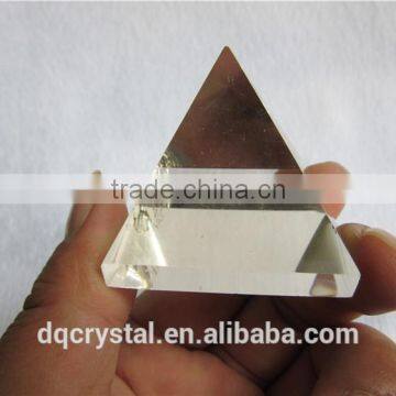 Wholesale transparent pure quartz pyramid Crystal pyramid