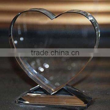 blank crystal heart for custom photo frame