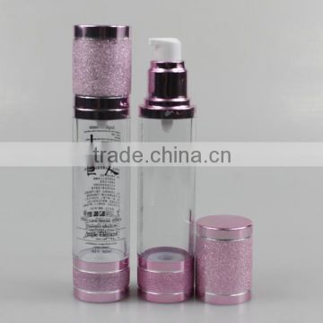 China supplier empty clear eliquid airless bottle 50ml