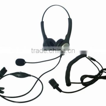 call center headset with MIC & RJ11/RJ9 & QD cord