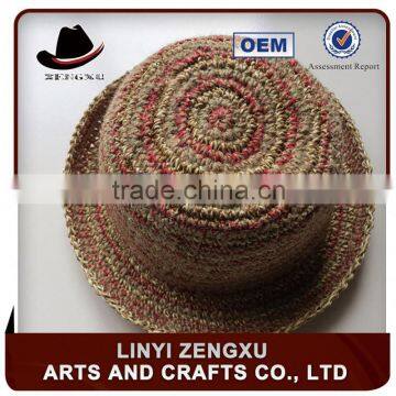 Fancy Lady Hand Crocheted Straw Hat