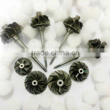 shaft and wheels for turbocharger Assembles GT2556 GT2556V GT2559 turbine/shaft wheel