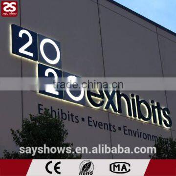 advertising stainless steel letter wall sign logo