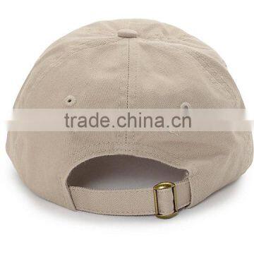 2016 Hot Sales 100% Cotton Creamy Colour Metal Buckle Curved Brim 2d Embroidery Baseball Cap Custom Fashion Men Spandex Dome Cap photo-2