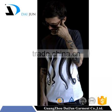 Guangzhou daijun black and white cotton creative 3 D effect t shirt