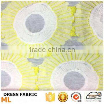 Bright Color Cotton Flower Cuting Cotton Fabric Jacquard Fabric With High Quality Design for Fashion Dress photo-2