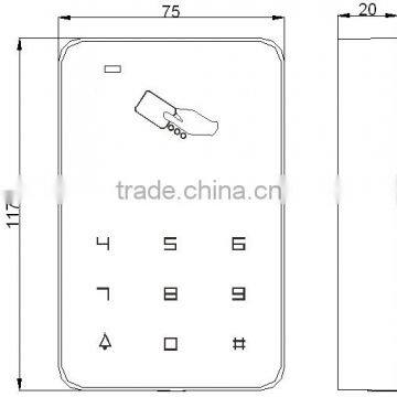 Touch Panel RFID and Password Standalone Door Access Control Reader photo-5