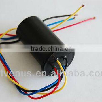 white plastic round case cbb60 55+5uf 450vac motor capacitor