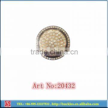 Manufacture Shoe Rhinestone Buckle,circular Stone Shoe Buckle, Fashion Metal Decoration for Shoes
