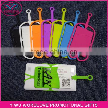 Custom Logo Printing Silicone Mobile Holder Credit Card Pocket