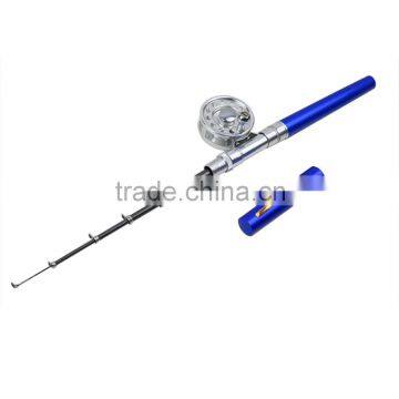 Mini Portable Pocket Aluminum Alloy Fishing Rod Pen Shape Pole Fish Reel Line Soft Bait Hook Float Tackle photo-4