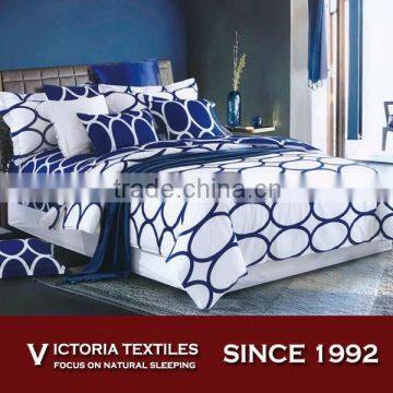 blue circle reactive printed microfiber bed sheets sets king queen sizes