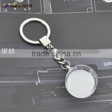 Factory Direct Sell Custom Pattern Logo Cheap Price Decorative Metal Key Chain With Crystal Pendant