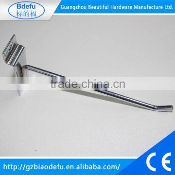 Retail supermarket hanging scanning slatwall hook , metal coated display hook , slatwall hook