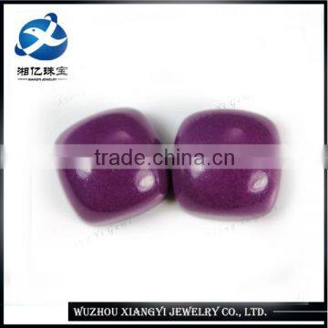 Purple turquoise beads wholesale, square cut synthetic turquoise gemstones buyers for party dresses