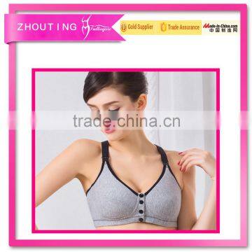 Comfortable and high quality cotton multicolor big yards before button vest type sports bra