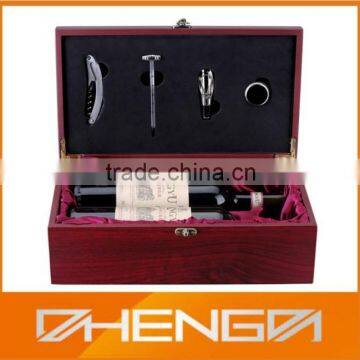 Best Sell Factory Custom Made Brown Leather Wine Boxes With Handle (ZDS-F376)