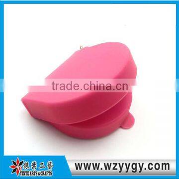 rubber silicone coin purse with key chain