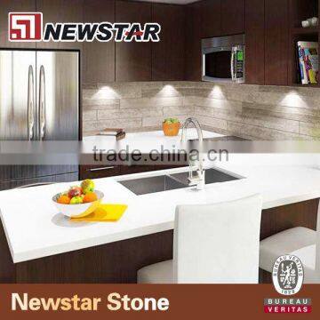 Newstar kitchen artificial white quartz top sheet