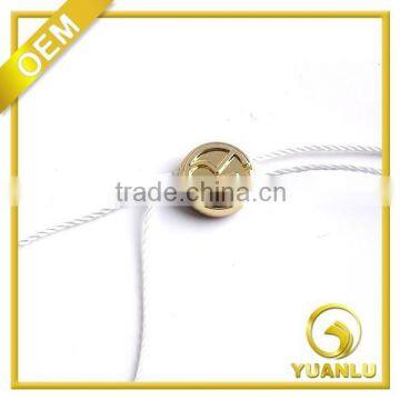 customized brand name gold plated seal tag