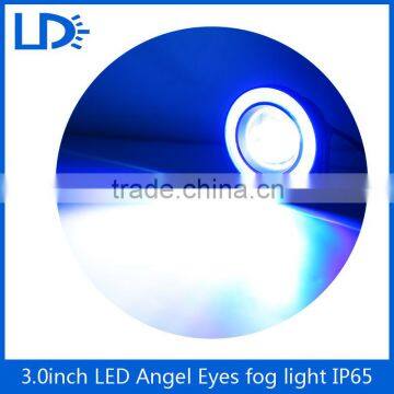 3inch White Blue LED Fog Light COB Halo Angel Eye Rings Fog Lights for Jeep photo-6