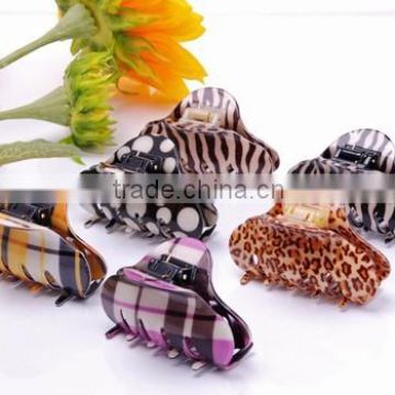 Fashion charming style leopard pattern hair claw clip for women