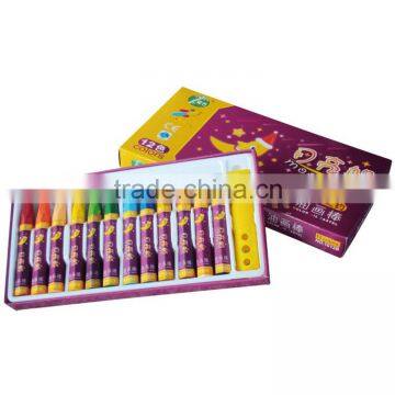 Hot Sale Washable Children Mini 6 Colours Wax Crayons, Non Toxic Oil Drawing Pastels Color Pen Set for Kids