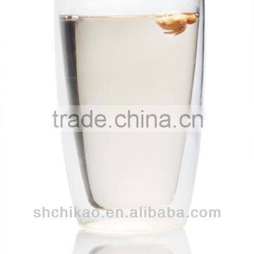 transparent borosilicate glass mug