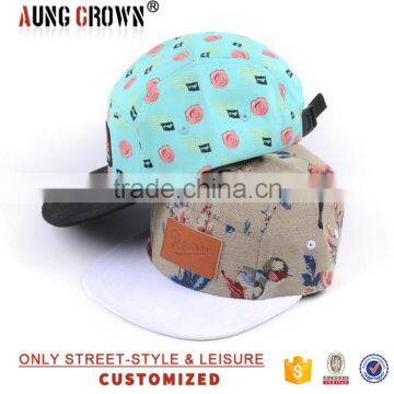 Floral Custom 5 Panel Wholesale Camper Hat photo-2