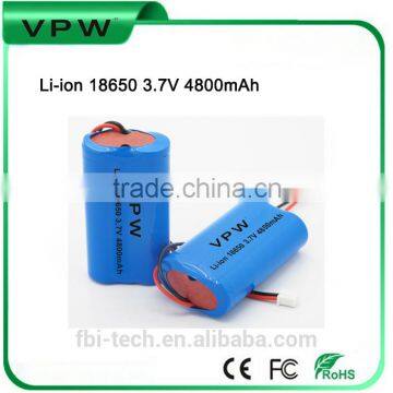 MSDS CE FCC ROHS approved Original 4800mah 3.7V Li-ion battery with wire