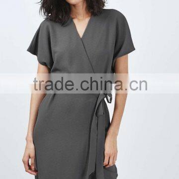 Boutique Wrap dress ,Waist tie Pictures office dress for ladies