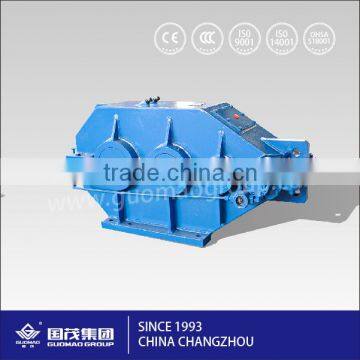 Made in China guo mao highest performance soft tooth cylindrical gearbox rpm reduction box