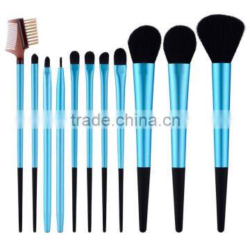 Professional 11 Pieces Metal Handle Makeup Brush Set,Tapered Handle Makeup Brush Set photo-5