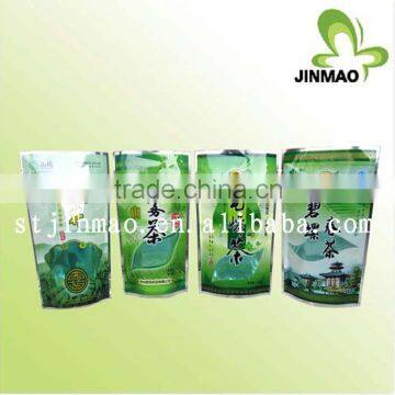 Customized stand up plastic pouch bag for tea packaging