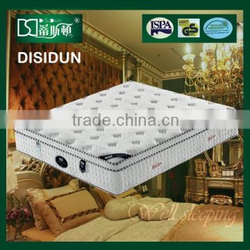 Pillow top durable 7 zone latex mattress for sale