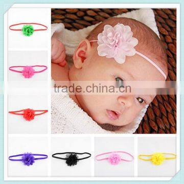 Hot Brand 21 Color Chiffon Flower Baby Girls Lace Infant Weave children Headband