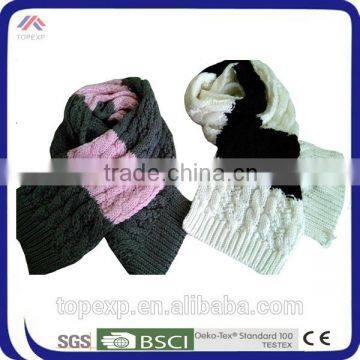 Girls Knitted Scarf Printed Short Scarf photo-3