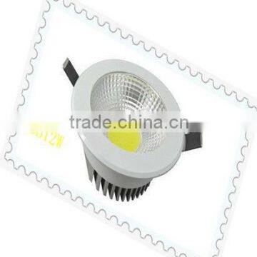 Hot selling 5W7W9W12W15W Aluminum+glass optical lenses COB LED downlight