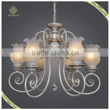 2016 New Arrival White Brush Gold Glass Chandelier, Hanging Decorative Pendant Light