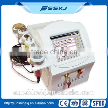 6 handles salon use fat loss machine with Cavitation and RF