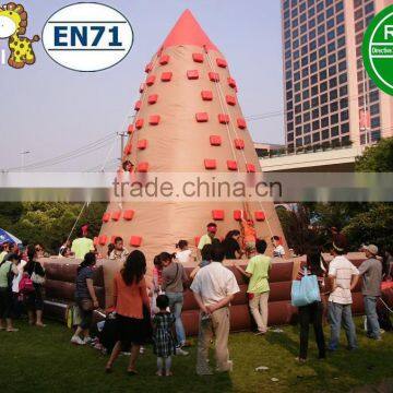 customized pvc material colorful Inflatable Rock Climbing Wall Best factury