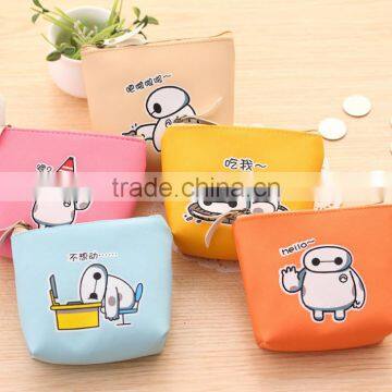 alibaba china made cute cartoon animal character silk printing mini coin purse