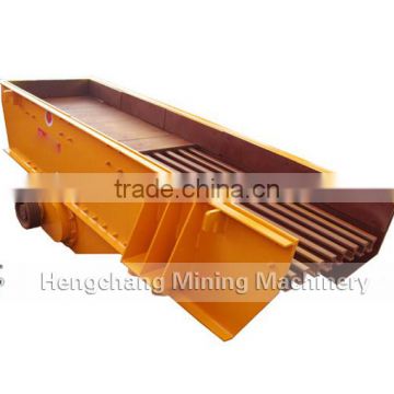 Electromagnetic grizzly vibrating feeder for mining ore