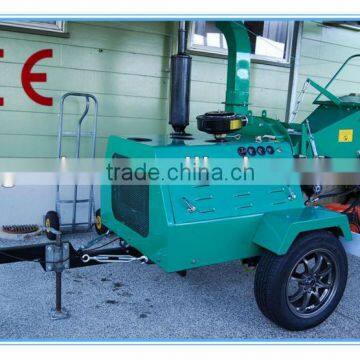 New Mobile 40HP Diesel engine Wood log shredder CE approval