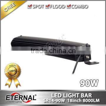 18in 90W Led Light Bar Curved Single Row Slim for 4x4 4WD Wrangler Rubion Radius Working Lamp photo-3