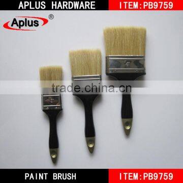 Wholesale China brush supplier white pure bristle plastic handle paint brush