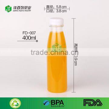 400ml wholesale energy drink packaging plastic bottle FDA drink bottle pet material round shape plastic juice bottle