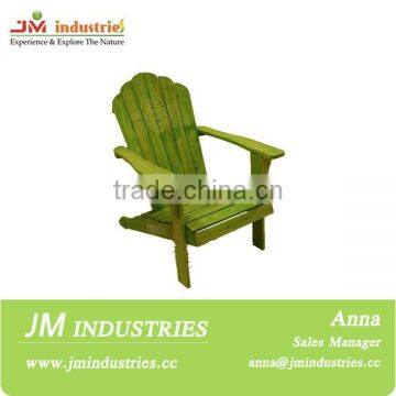 Stain Finish Adirondack Chair With Green Color photo-2